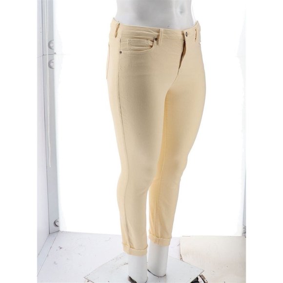 NWT NYDJ AMI SKINNY ANKLE RAW CUFF JEANS‎ COLOR MARIGOLD 16 - Picture 8 of 13